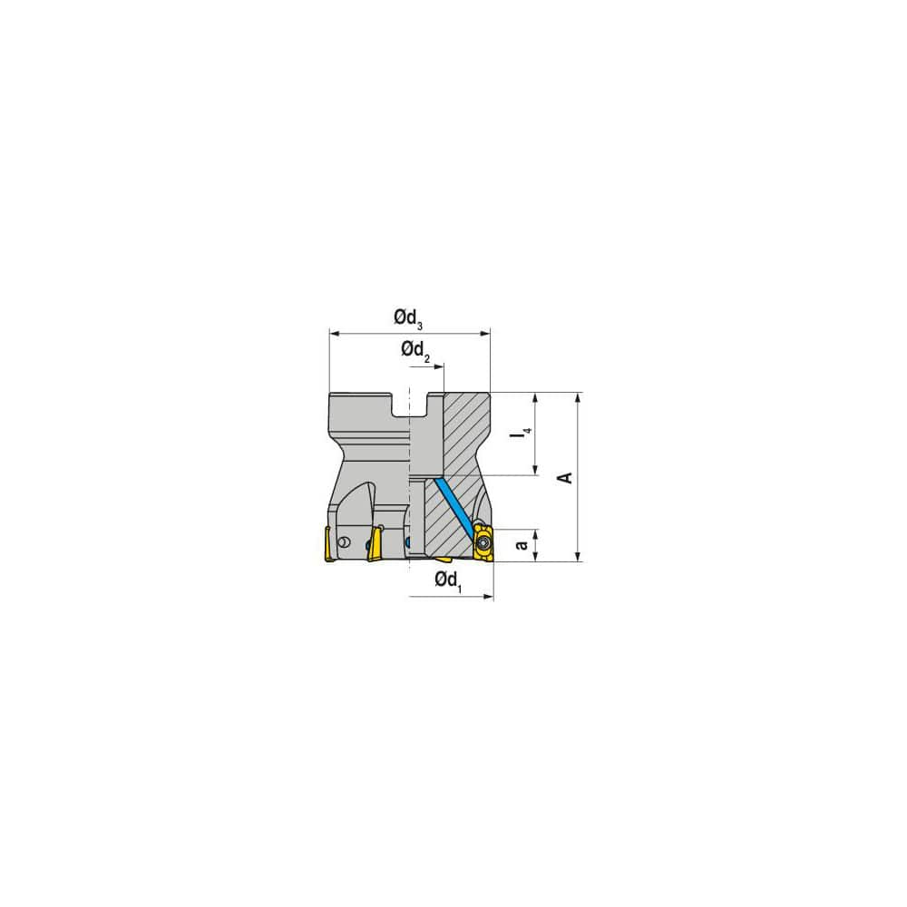 Indexable Square-Shoulder Face Mill:  A211.32.R.06-07,  16.0000