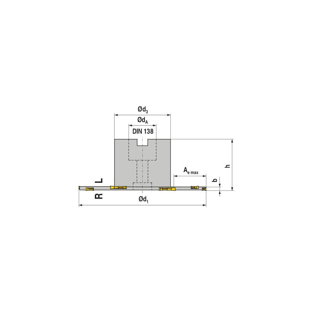 Indexable Slotting Cutter: 4 mm Cutting Width, 160 mm Cutter Dia, Shell Mount Connection, 55 mm Max Depth of Cut, 27 mm Hole MPN:50734060