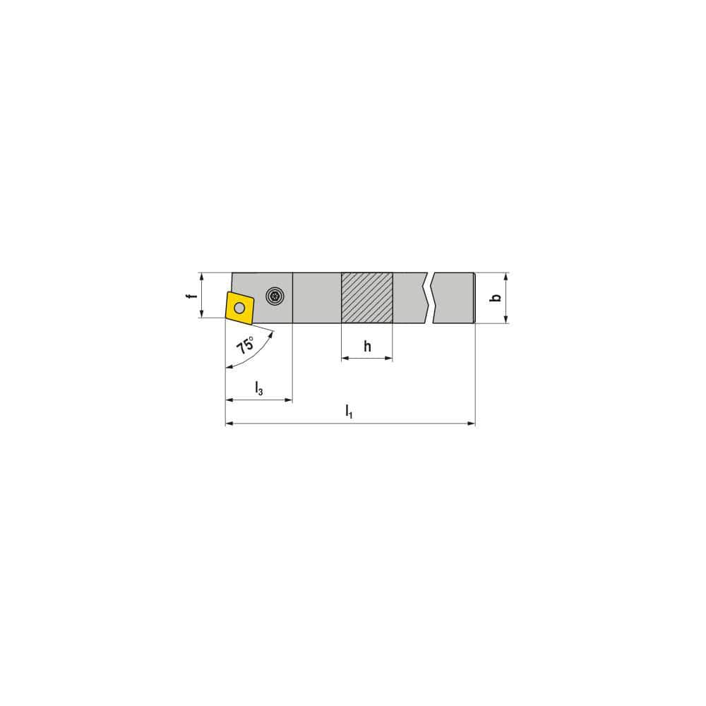 Indexable Turning Toolholders, Toolholder Style: PCBNR , Lead Angle: 75.000 , Insert Holding Method: Lever , Shank Width (mm): 25.00  MPN:70500125