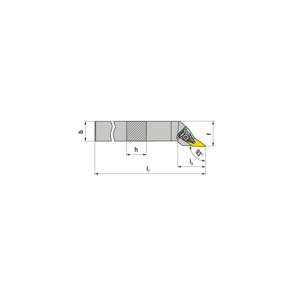 Indexable Turning Toolholders, Toolholder Style: DVJNL , Lead Angle: 93.000 , Insert Holding Method: Wedge , Shank Width (mm): 20.00  MPN:70503620