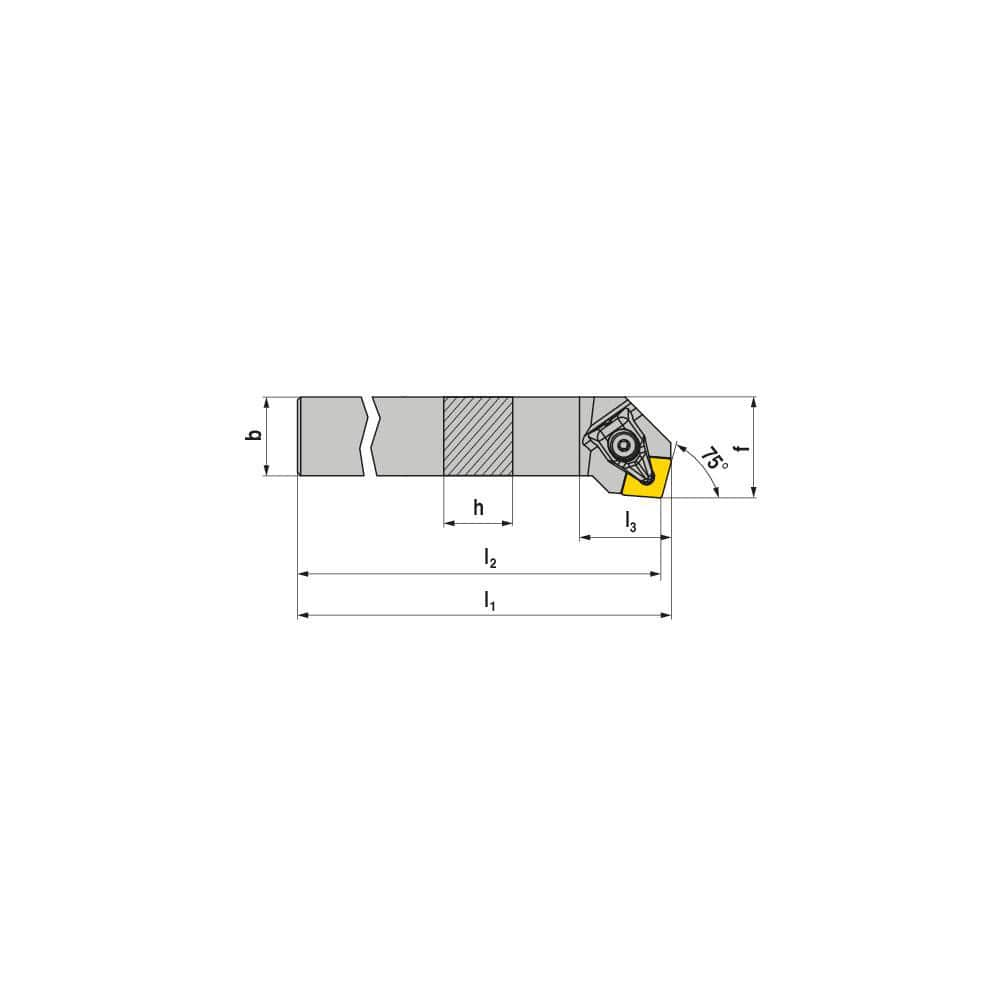 Indexable Turning Toolholders, Toolholder Style: DCKNL , Lead Angle: 75.000 , Insert Holding Method: Wedge , Shank Width (mm): 25.00  MPN:70505825