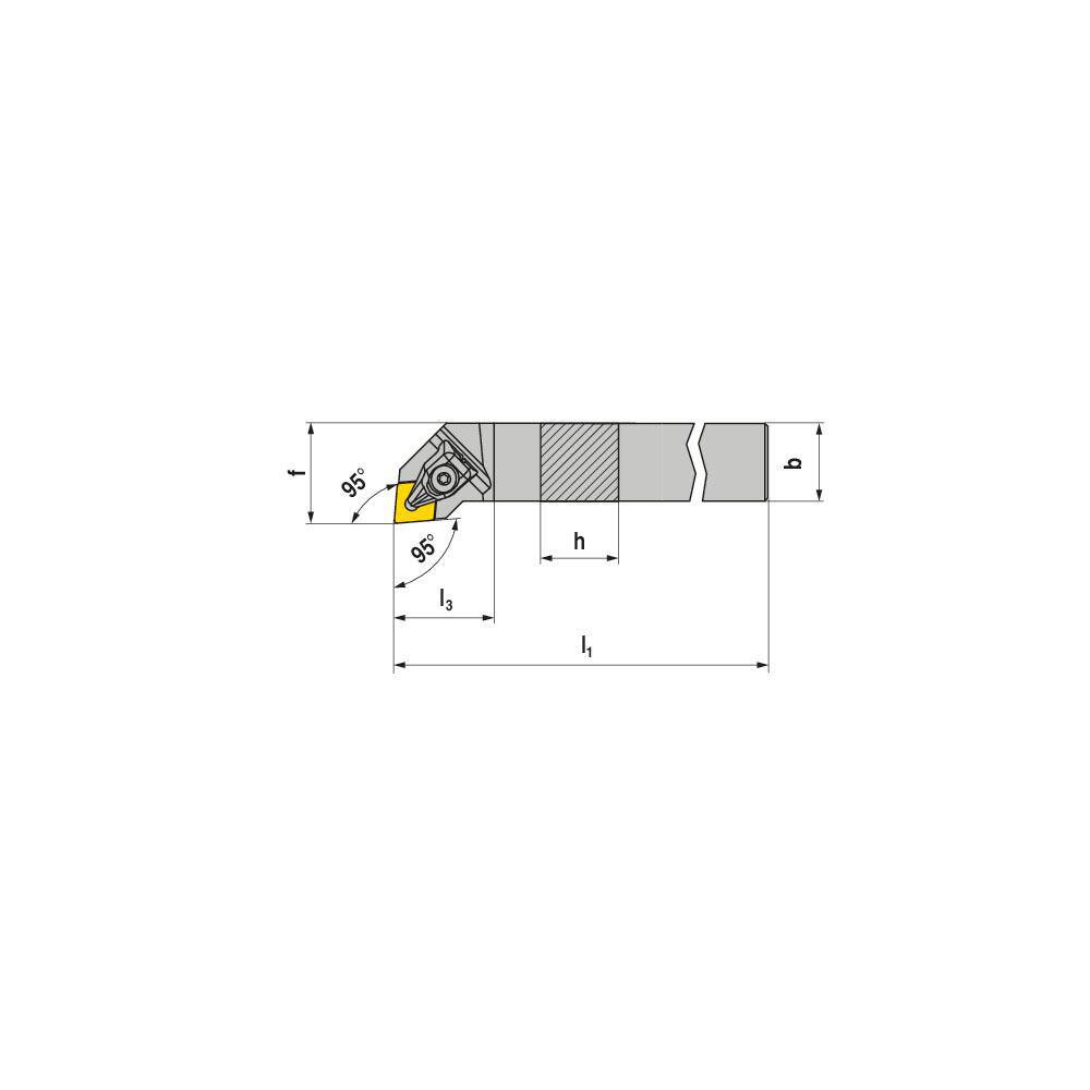 Indexable Turning Toolholders, Toolholder Style: DCLNR , Lead Angle: 95.000 , Insert Holding Method: Wedge , Shank Width (mm): 16.00  MPN:70508516