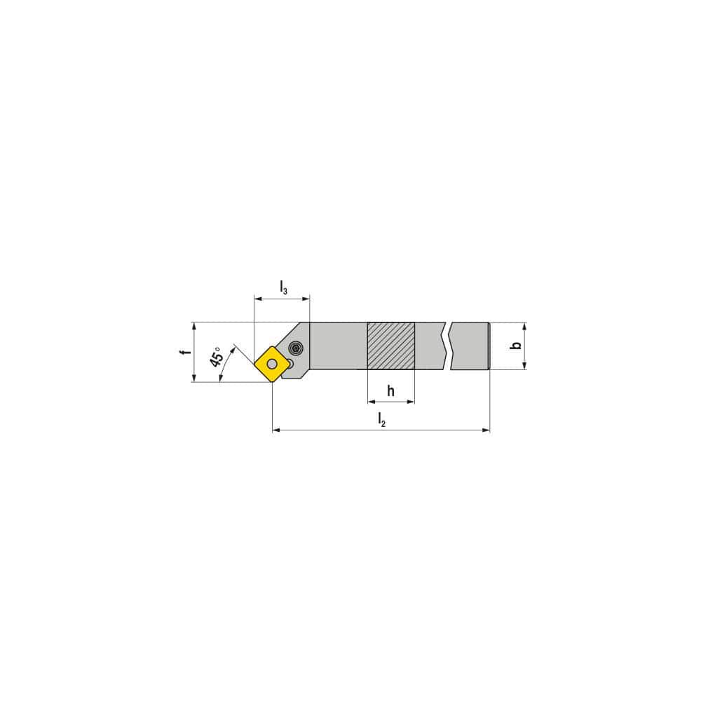 Indexable Turning Toolholders, Toolholder Style: PSSNR , Lead Angle: 45.000 , Insert Holding Method: Lever , Shank Width (mm): 25.00  MPN:70512125