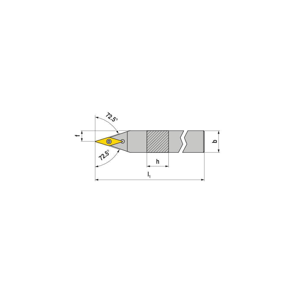 Indexable Turning Toolholders, Toolholder Style: SVVCN , Lead Angle: 72.500 , Insert Holding Method: Screw , Shank Width (mm): 20.00  MPN:70692020