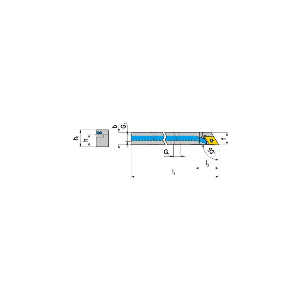 Indexable Turning Toolholders, Toolholder Style: SDJCL , Lead Angle: 93.000 , Insert Holding Method: Screw , Shank Width (mm): 10.00  MPN:72357110