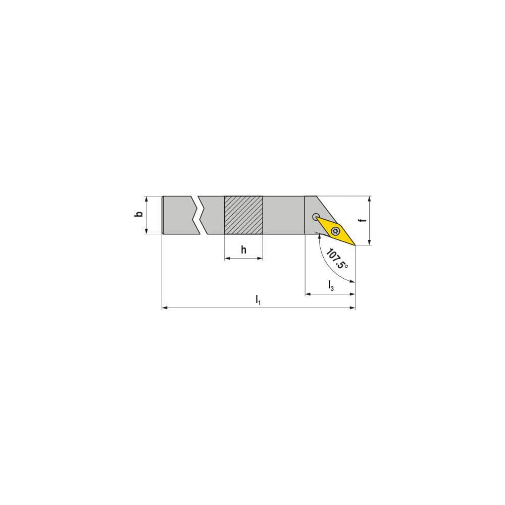 Indexable Turning Toolholders, Toolholder Style: SVHCL , Lead Angle: 107.500 , Insert Holding Method: Screw , Shank Width (Inch): 3/4  MPN:7856901223