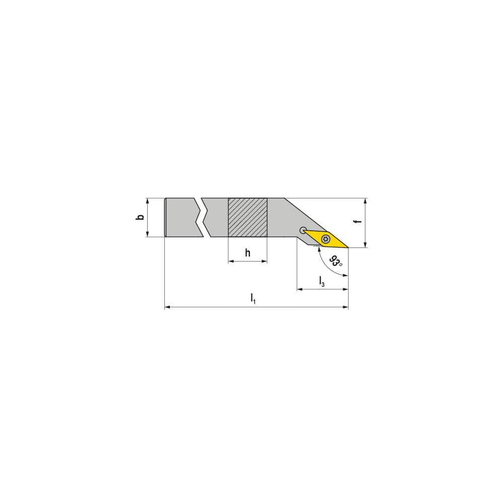 Indexable Turning Toolholders, Toolholder Style: SVJCL , Lead Angle: 93.000 , Insert Holding Method: Screw , Shank Width (Inch): 3/4  MPN:7857101223