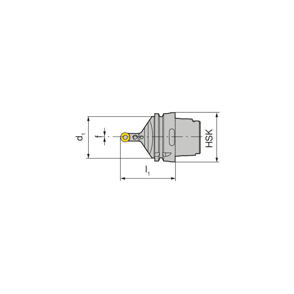 Modular Turning & Profiling Cutting Unit Heads, System Size: HSK T63 , Cutting Direction: Neutral , Compatible Insert Style: RC..  MPN:74548512