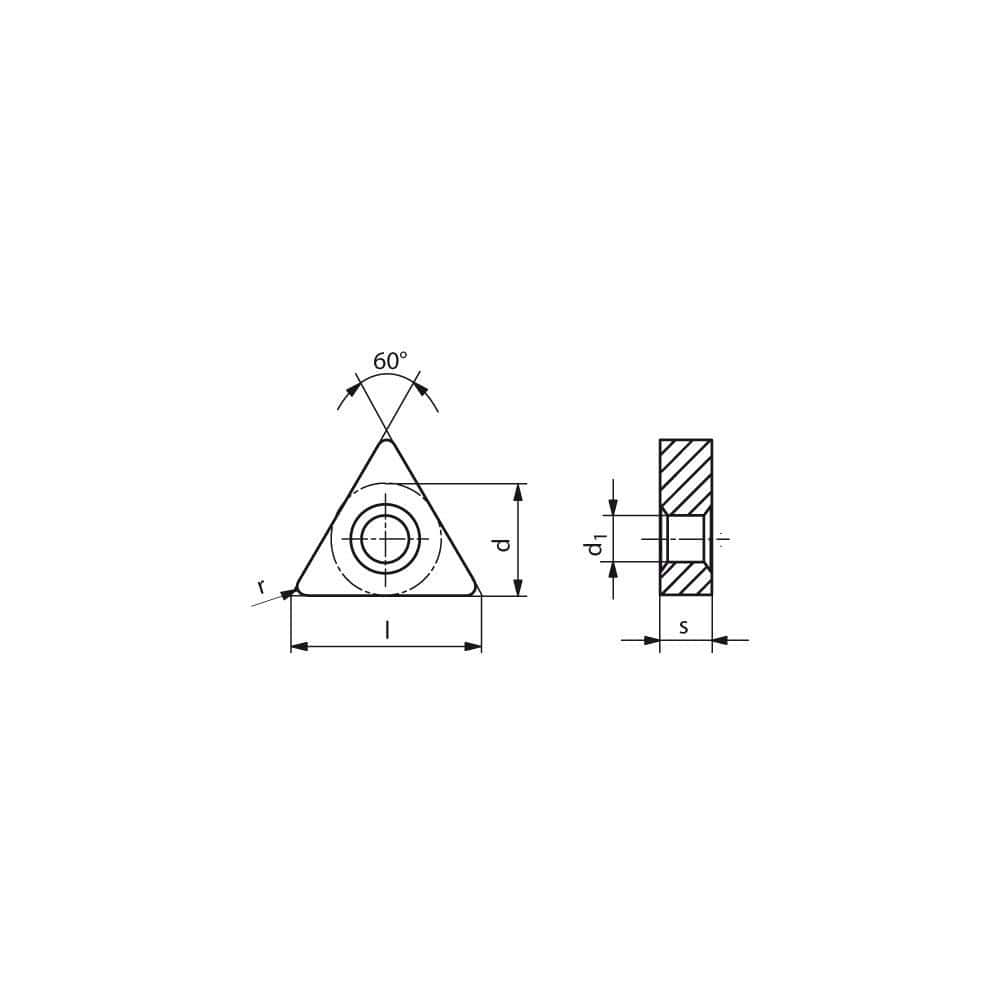 Turning Inserts, Insert Style: TNMA , Insert Size Code: 433 , Insert Shape: Triangle , Included Angle: 60.0 , Inscribed Circle (Decimal Inch): 0.5000  MPN:70134532