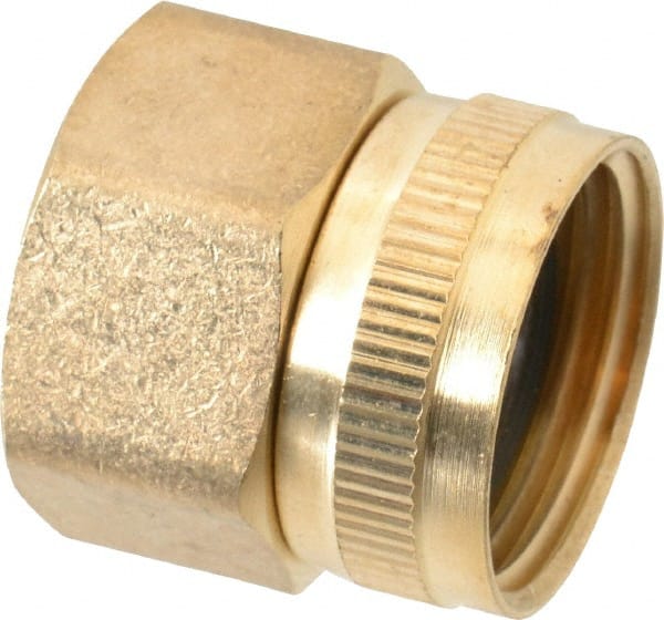 Garden Hose Fitting: Female Hose to Female Pipe Swivel, FPT, Brass MPN:5AS-12E