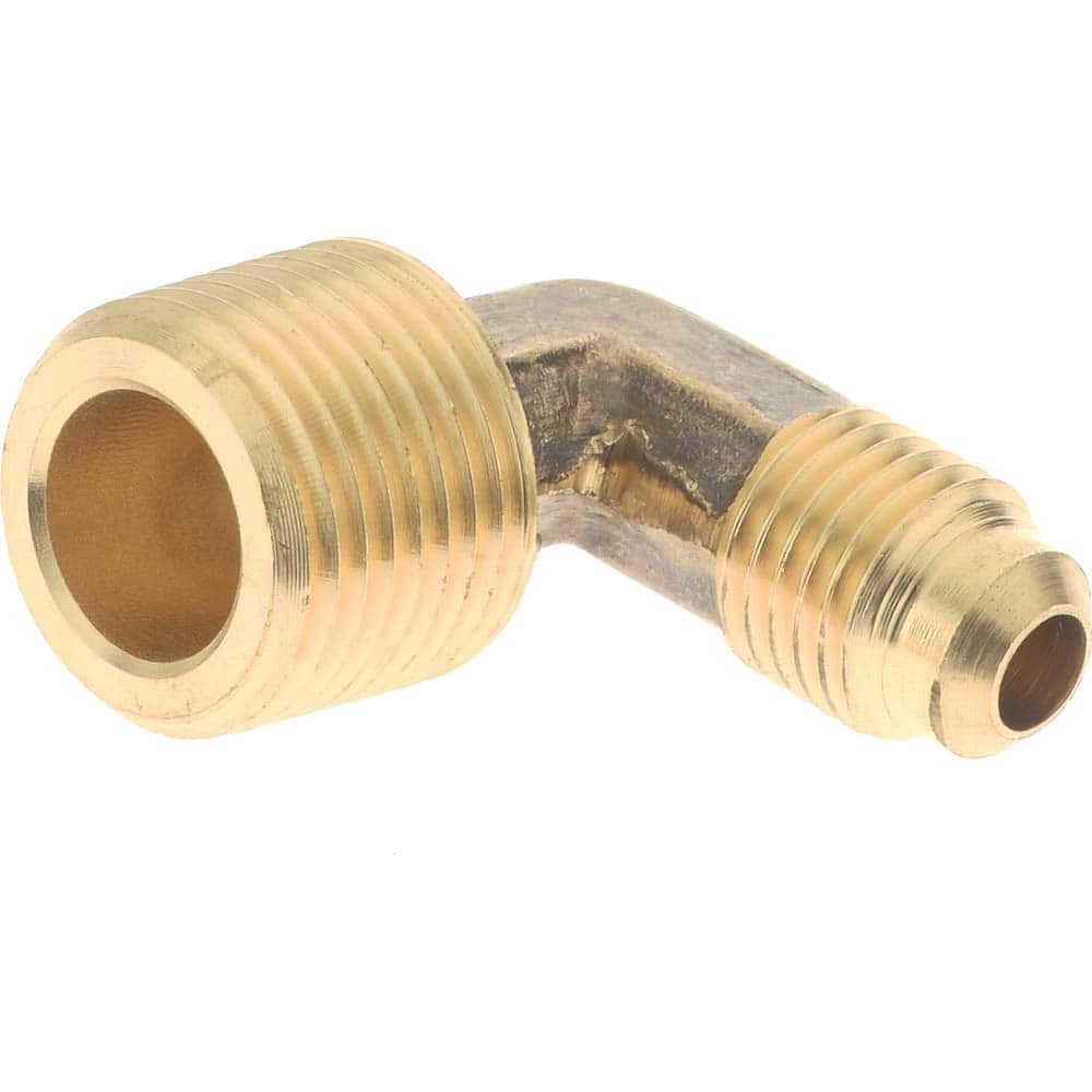 Brass Flared Tube Male Elbow: 1/4