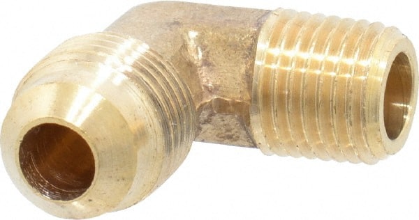 Brass Flared Tube Male Elbow: 3/8