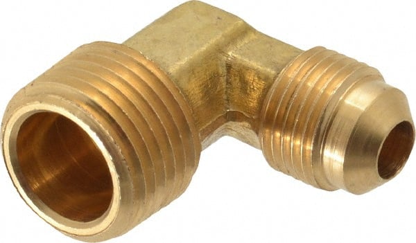 Brass Flared Tube Male Elbow: 3/8