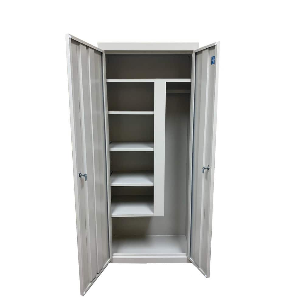 Storage Cabinets, Cabinet Type: Janitorial, Lockable Storage , Cabinet Material: Steel , Width (Inch): 30in , Depth (Inch): 18in  MPN:J-318LGR
