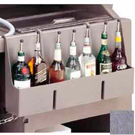 Cambro 730SR191 - Speed Rail 7-bottle 29x6-1/2x14-5/8 w/built-in partitions Granite Gray 730SR191