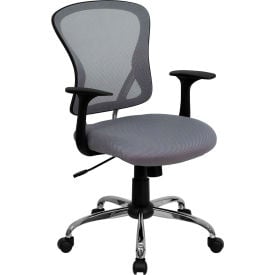 Flash Furniture Swivel Task Office Chair - Mesh - Mid-Back - Gray 369F-GY-GGH-8