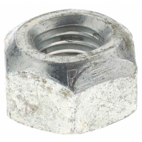 Hex Lock Nut: Distorted Thread, 1/4-28, Grade B Steel, Zinc-Plated & Wax-Plated MPN:MPC712201