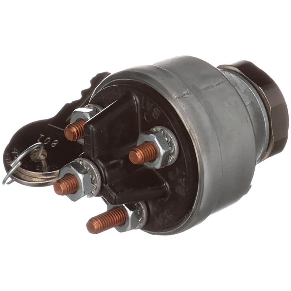 Automotive Switches, Switch Type: Ignition Switch-12v , Number Of Connections: 4 , Contact Form: 10-32 Stud , Sequence: ACC-Off-On/ACC-Start , Amperage: 30  MPN:31-131P