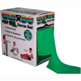 CanDo® Perf 100® Low Powder Exercise Band Green 100 yd Roll 1 Roll/Box 10-5193