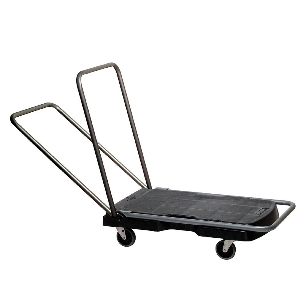 Rubbermaid Triple Trolley Utility Cart, 20 1/2inW x 32 1/2inD, Black MPN:FG440000 BLA