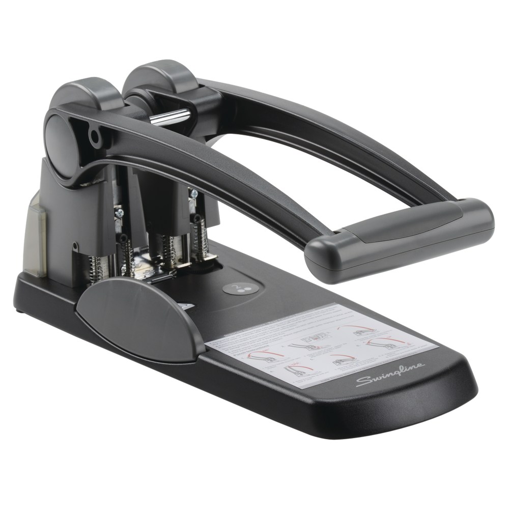 Swingline Extra-High Capacity 2-Hole Paper Punch, 300 Sheets, Black/Gray MPN:A7074192