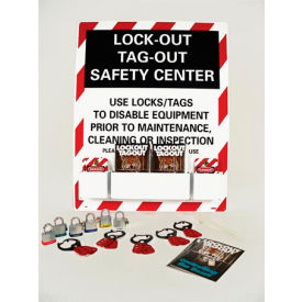 Lockout Tagout Safety Center with Lockout Supplies LOTO1
