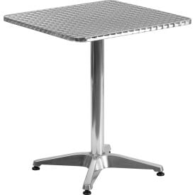 Flash Furniture 23-1/2'' Aluminum Indoor-Outdoor Table With Base Silver -053-1-GGTLH