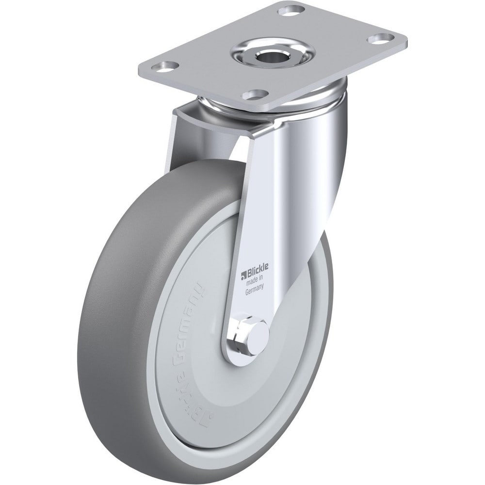 Top Plate Casters, Mount Type: Plate , Number of Wheels: 1.000 , Wheel Diameter (Inch): 5 , Wheel Material: Rubber , Wheel Width (Inch): 1-1/4  MPN:910430