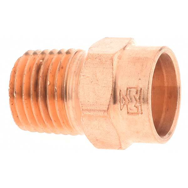 Wrot Copper Pipe Adapter: 3/8