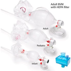 Kemp USA Ambu Pediatric Bag Valve Mask w/ HEPA Filter 10-509-HEPA