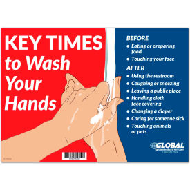 GoVets™ Key Times to Wash Your Hands Sign  14