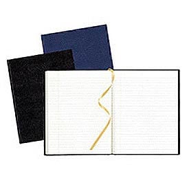 Blueline® Hardbound College-Ruled Executive Blue Notebook With Bookmark 8-1/2