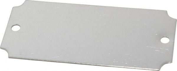 3-1/16 Inch Wide, Style 3, Stainless Steel Blank Metal Plate MPN:43602