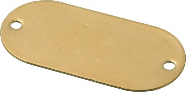 2-1/8 Inch Wide, Style 1, Brass Blank Metal Plate MPN:43650