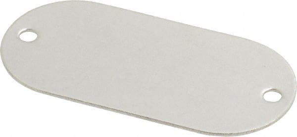 2-1/8 Inch Wide, Style 1, Stainless Steel Blank Metal Plate MPN:43651