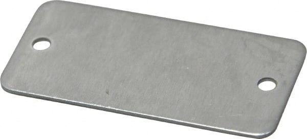 2 Inch Wide, Style 2, Aluminum Blank Metal Plate MPN:43689