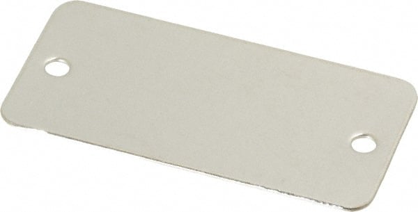 2 Inch Wide, Style 2, Stainless Steel Blank Metal Plate MPN:43693