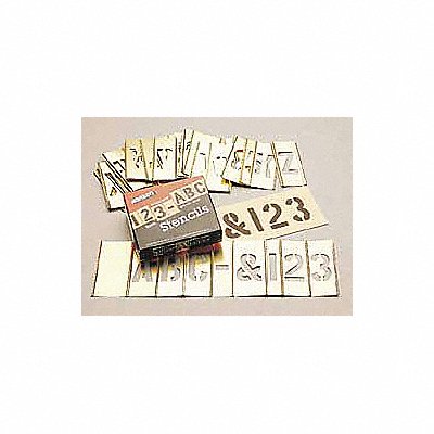 Interlocking Stncls Numb  Letters Brass MPN:10074