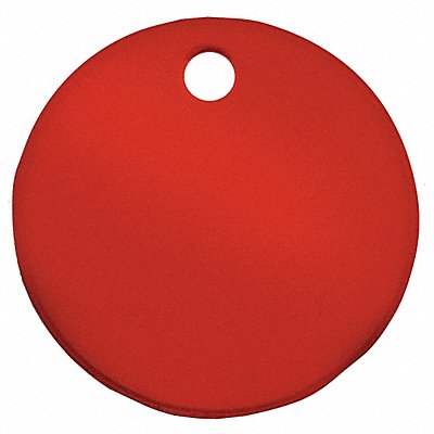 Blank Tag Aluminum 3in H 3in W Red PK5 MPN:43018