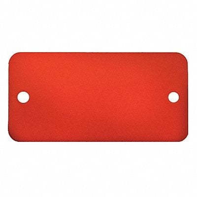 Blank Tag Aluminum 1in H 2in W Red PK5 MPN:43038