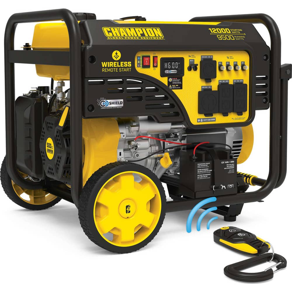 Portable Power Generators, Starting Method: Remote, Electric, Recoil , Running Watts: 9500kW , Starting Watts: 12000kW , Run Time Half Load: 8hr  MPN:200929