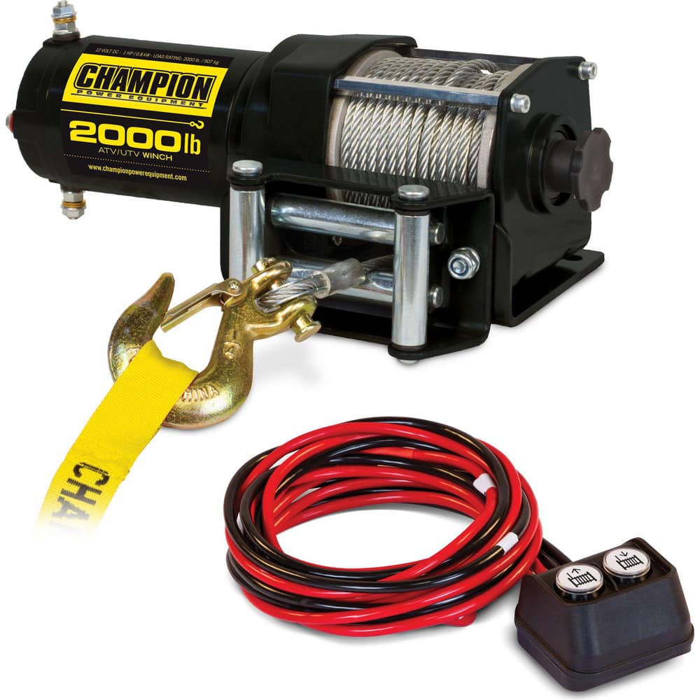 Automotive Winches, Winch Type: Utility , Winch Gear Type: Planetary , Winch Gear Ratio: 153:1 , Pull Capacity: 2000lb , Cable Length: 49.000  MPN:12003