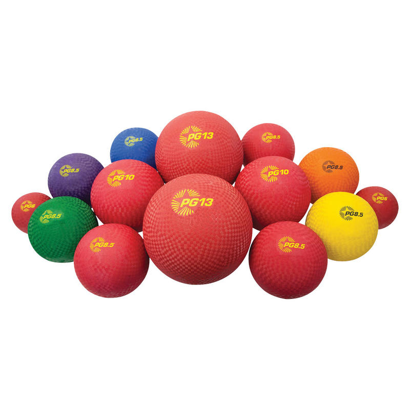 Champion Sports Mixed Playground Ball Set - Assorted, Blue, Red - Nylon, Rubber MPN:UPGSET1