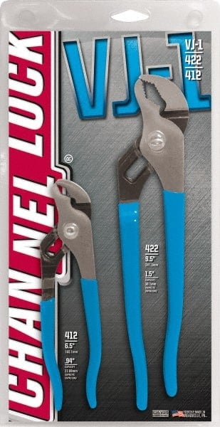 Plier Set: 2 Pc, Tongue & Groove Pliers MPN:VJ-1