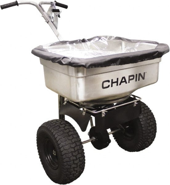 Walk Behind Landscape Spreader: 100 lb Capacity, Stainless Steel Hopper MPN:82500B