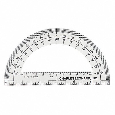 Protractor 6 Plastic Clear PK12 MPN:77106