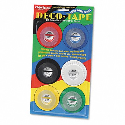 Decorative Tape 1/8x324 Assorted PK6 MPN:DEC001