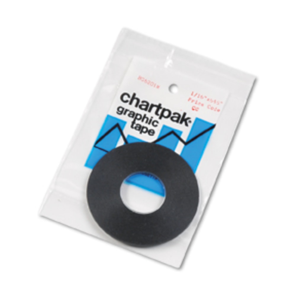 Chartpak Graphic Chart Tape, 0.06in x 54ft, Matte Black (Min Order Qty 12) MPN:BG6201M