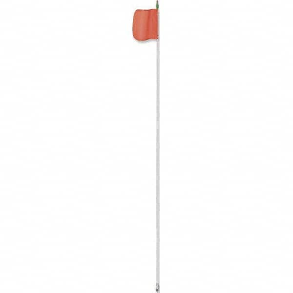 Marking Flags, Type: Warning Whip Flag , Message or Pattern: Solid Color , Color: Orange , Color: Orange , Overall Height (Inch): 120  MPN:FS10L-O