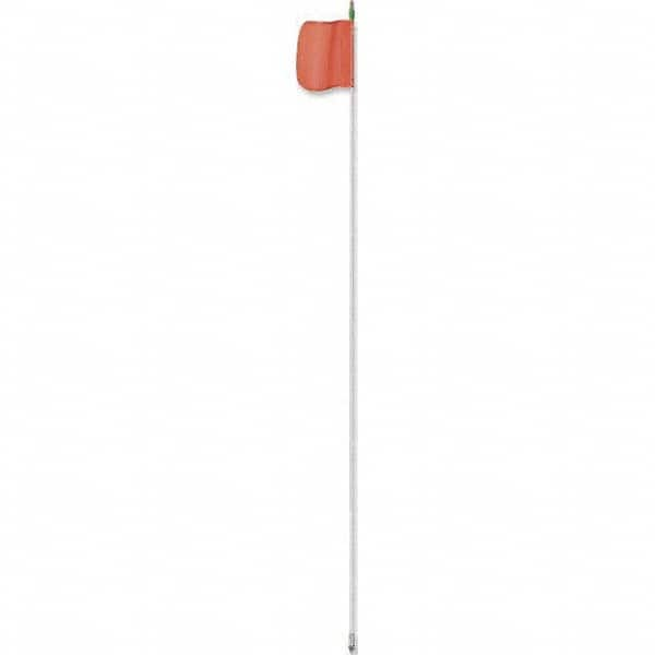 Marking Flags, Type: Warning Whip Flag w/Light , Message or Pattern: Reflective X , Color: Orange, Silver , Color: Orange, Silver , Overall Height (Inch): 120  MPN:FS10XL-O